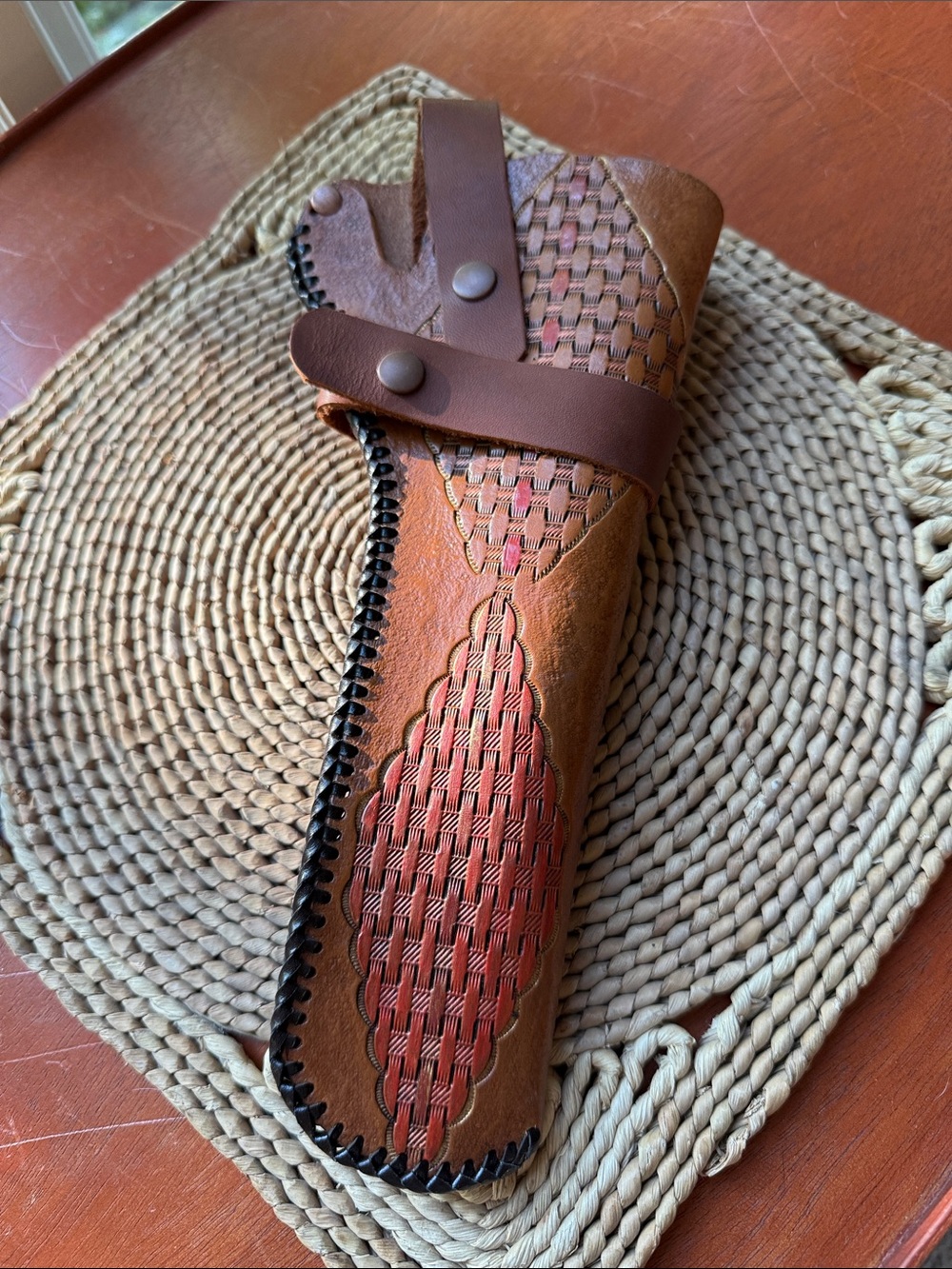 Hand Tooled Leather Western Holster
